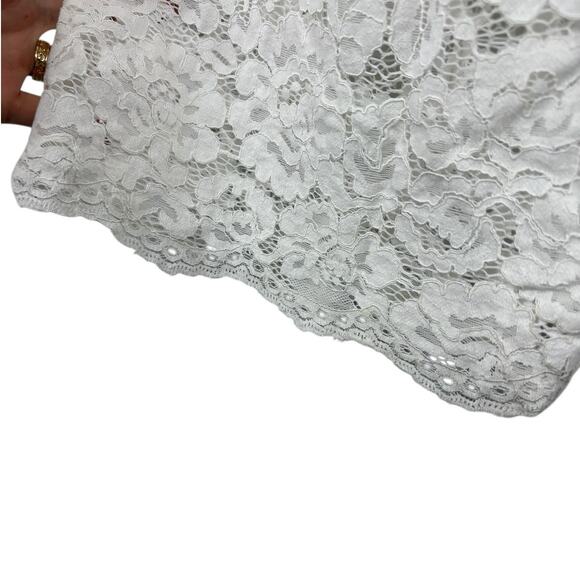 Shani Shemer Madison Floral Lace Pants Ruched Sexy Boho Chic Resort Cream Size M - Picture 9 of 10